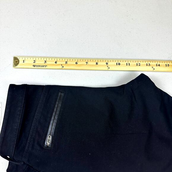 Banana Republic Women's Sloan Moto Zip Black Ankle Pants - Size 4 - Picture 7 of 9